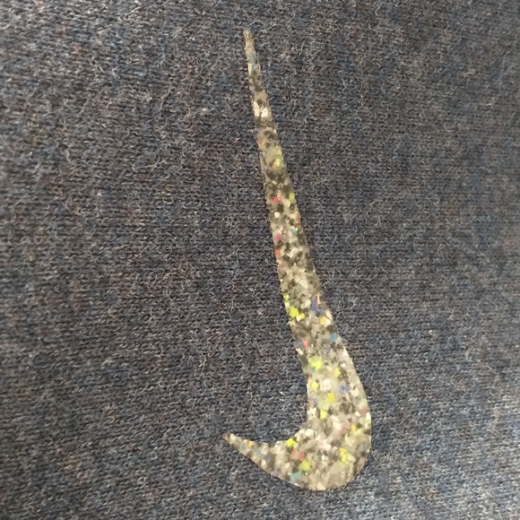 Nike Center Swoosh Hoodie Womens Small Blue Pullover Speckled Long Sleeve - Picture 8 of 12